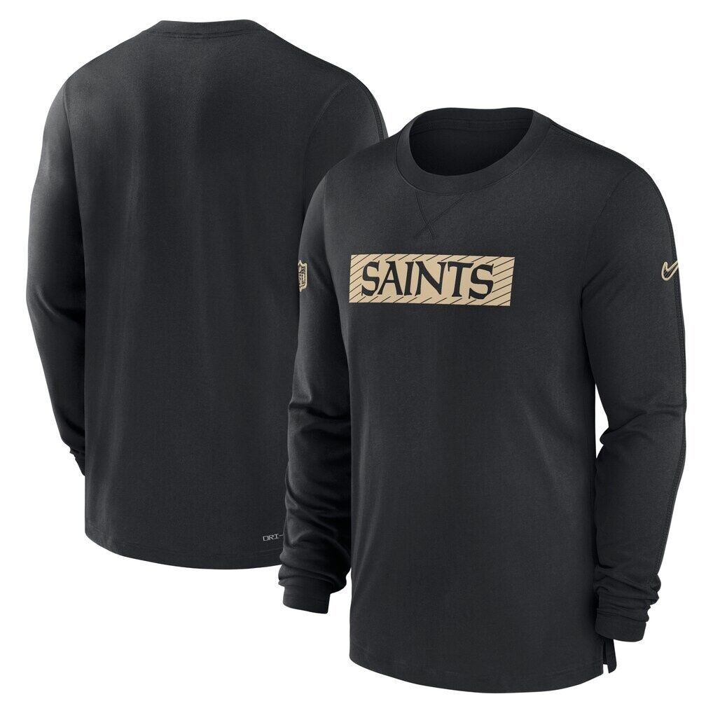 New Orleans Saints Nike Sideline Player Performance Long Sleeve T-Shirt