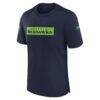 Seattle Seahawks Nike Sideline Player Performance T-Shirt - - Side View