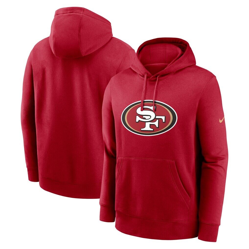 San Francisco 49ers Nike Primetime Club Logo Hoodie - Scarlet