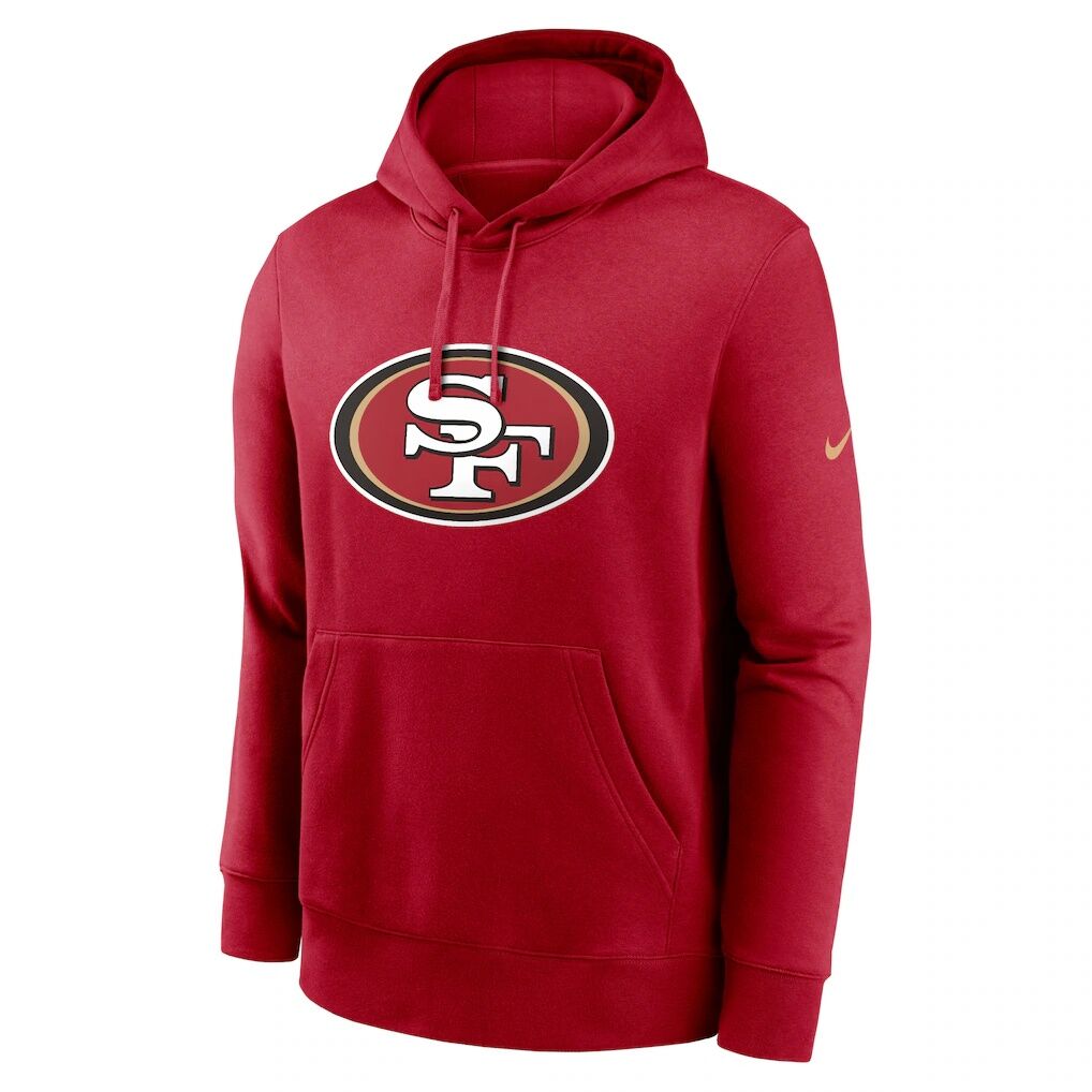 San Francisco 49ers Nike Primetime Club Logo Hoodie - Scarlet