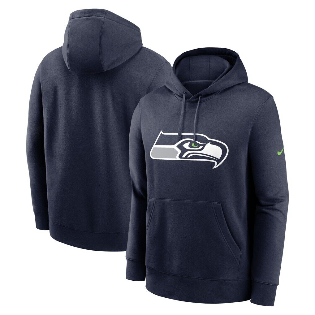Seattle Seahawks Nike Primetime Club Logo Hoodie - College Navy