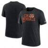 Cincinnati Bengals Nike Overlap Lockup Tri-Blend T-Shirt - Black - Front View