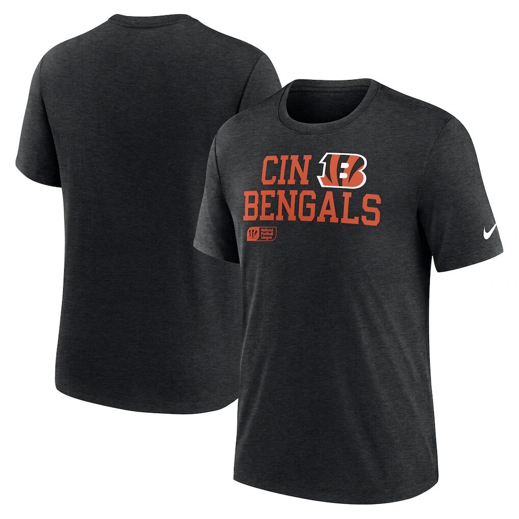 Cincinnati Bengals Nike Overlap Lockup Tri-Blend T-Shirt