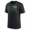 New York Jets Nike Overlap Lockup Tri-Blend T-Shirt - Black - Side View