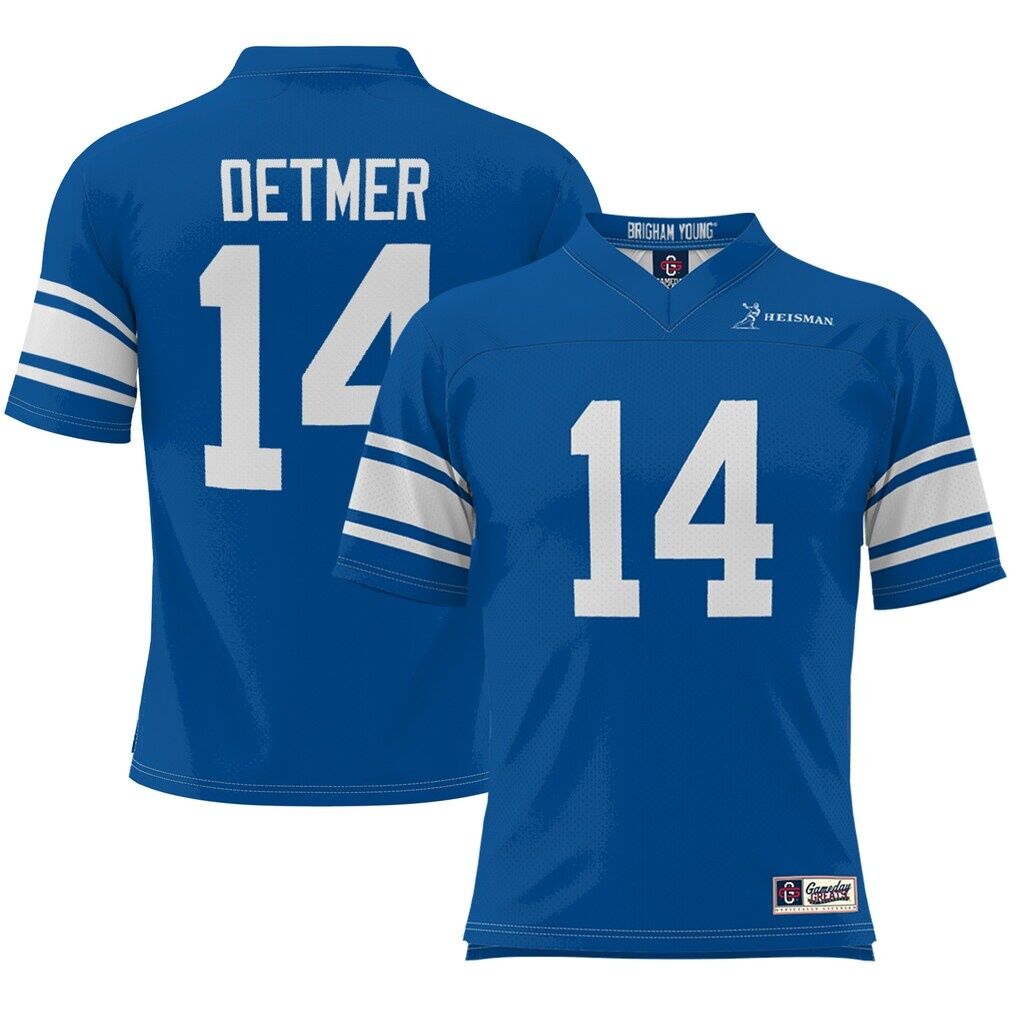 Ty Detmer BYU Cougars Youth Heisman Football Jersey - Royal