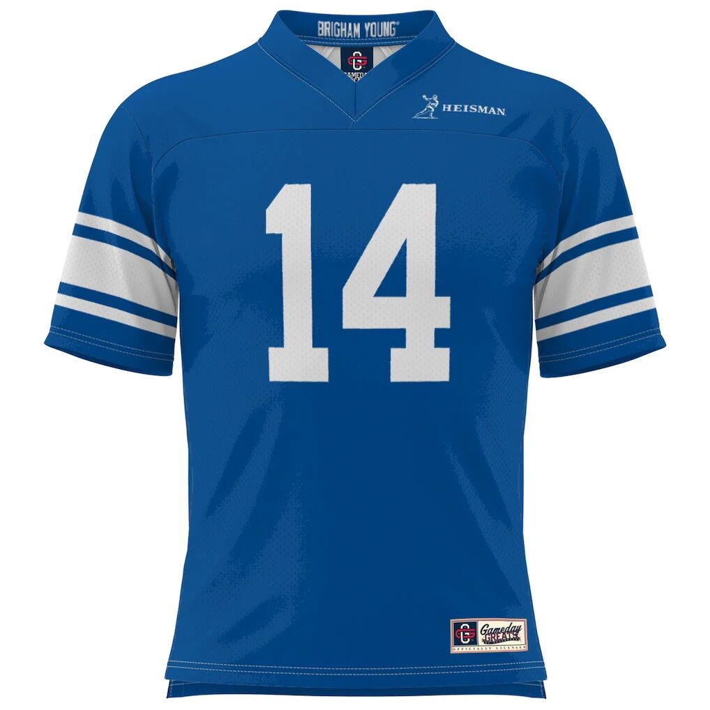 Ty Detmer BYU Cougars Youth Heisman Football Jersey - Royal