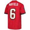 Baker Mayfield Tampa Bay Buccaneers Youth Replica Jersey - Red - Detail View