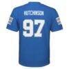 Aidan Hutchinson Detroit Lions Youth Replica Jersey - Blue - Detail View