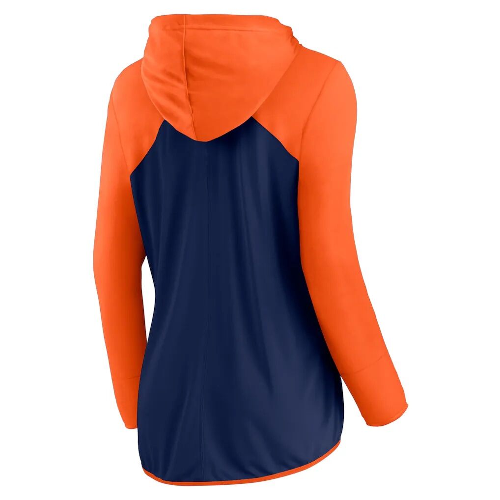 Houston Astros Fashion7 Women’s Script Sleeve Full-Zip Hoodie – Navy/Orange