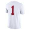 #1 Alabama Crimson Tide Nike Game Jersey - White - Detail View
