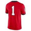 #1 Georgia Bulldogs Nike Game Jersey - Red - Detail View