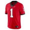 #1 Georgia Bulldogs Nike Game Jersey - Red - Side View