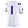 #1 LSU Tigers Nike Game Jersey - White - Detail View