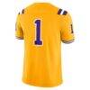 #1 LSU Tigers Nike Alternate Game Jersey - Gold - Detail View