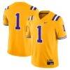 #1 LSU Tigers Nike Alternate Game Jersey - Gold - Front View