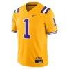 #1 LSU Tigers Nike Alternate Game Jersey - Gold - Side View
