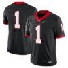 Georgia Bulldogs Nike Alternate Game Jersey - Black - Front View