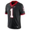 Georgia Bulldogs Nike Alternate Game Jersey - Black - Side View