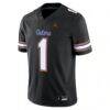 #1 Florida Gators Jordan Brand Alternate Game Jersey - Black - Side View
