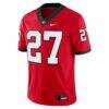 Nick Chubb Georgia Bulldogs Nike Alumni Game Jersey - Red - Side View