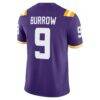 Joe Burrow LSU Tigers Nike Alumni Game Jersey - Purple - Detail View