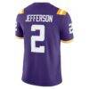 Justin Jefferson LSU Tigers Nike Alumni Game Jersey - Purple - Detail View