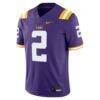 Justin Jefferson LSU Tigers Nike Alumni Game Jersey - Purple - Side View