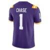 Ja'Marr Chase LSU Tigers Nike Alumni Game Jersey - Purple - Detail View