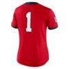 #1 Georgia Bulldogs Nike Women's Game Jersey - Red - Detail View