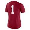 #1 Alabama Crimson Tide Nike Women's Game Jersey - Crimson - Detail View