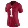 #1 Alabama Crimson Tide Nike Women's Game Jersey - Crimson - Side View