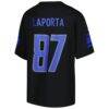 Sam LaPorta Detroit Lions Nike Youth Game Jersey - Black - Detail View