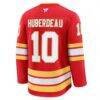 Jonathan Huberdeau Calgary Flames Fashion7 Home Premium Jersey - Red - Detail View