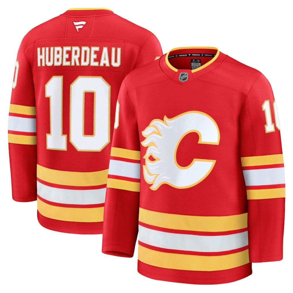 Jonathan Huberdeau Calgary Flames Fashion7 Home Premium Jersey