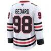 Connor Bedard Chicago Blackhawks Fashion7 Away Premium Jersey - White - Detail View