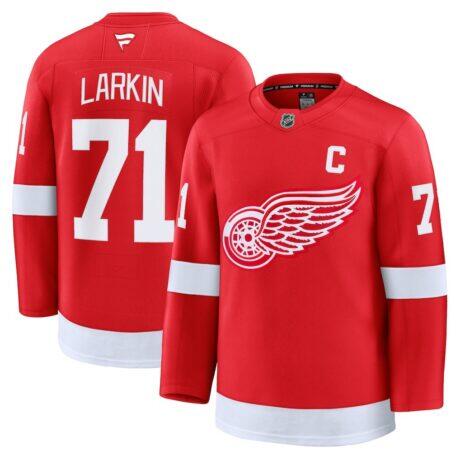 Dylan Larkin Detroit Red Wings Fashion7 Home Premium Jersey - Red - Front View