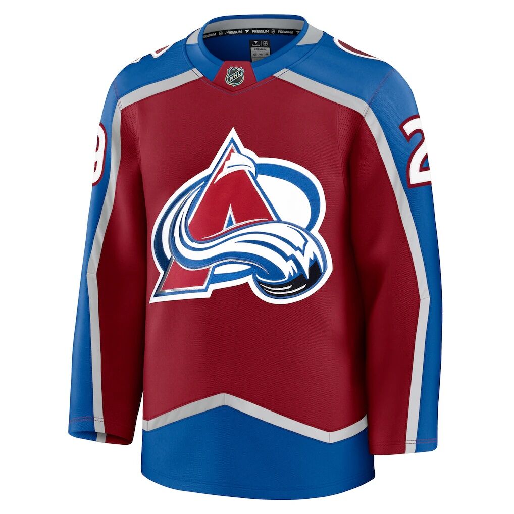 Nathan MacKinnon Colorado Avalanche Fashion7 Home Premium Jersey - Burgundy