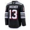 Nico Hischier New Jersey Devils Fashion7 Alternate Premium Jersey - Black - Detail View