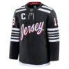 Nico Hischier New Jersey Devils Fashion7 Alternate Premium Jersey - Black - Side View