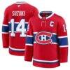 Nick Suzuki Montreal Canadiens Fashion7 Home Premium Jersey - Red - Front View