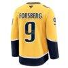 Filip Forsberg Nashville Predators Fashion7 Home Premium Jersey - Gold - Detail View