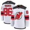 Jack Hughes New Jersey Devils Fashion7 Away Premium Jersey - White - Front View