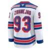 Mika Zibanejad New York Rangers Fashion7 Away Premium Jersey - White - Detail View