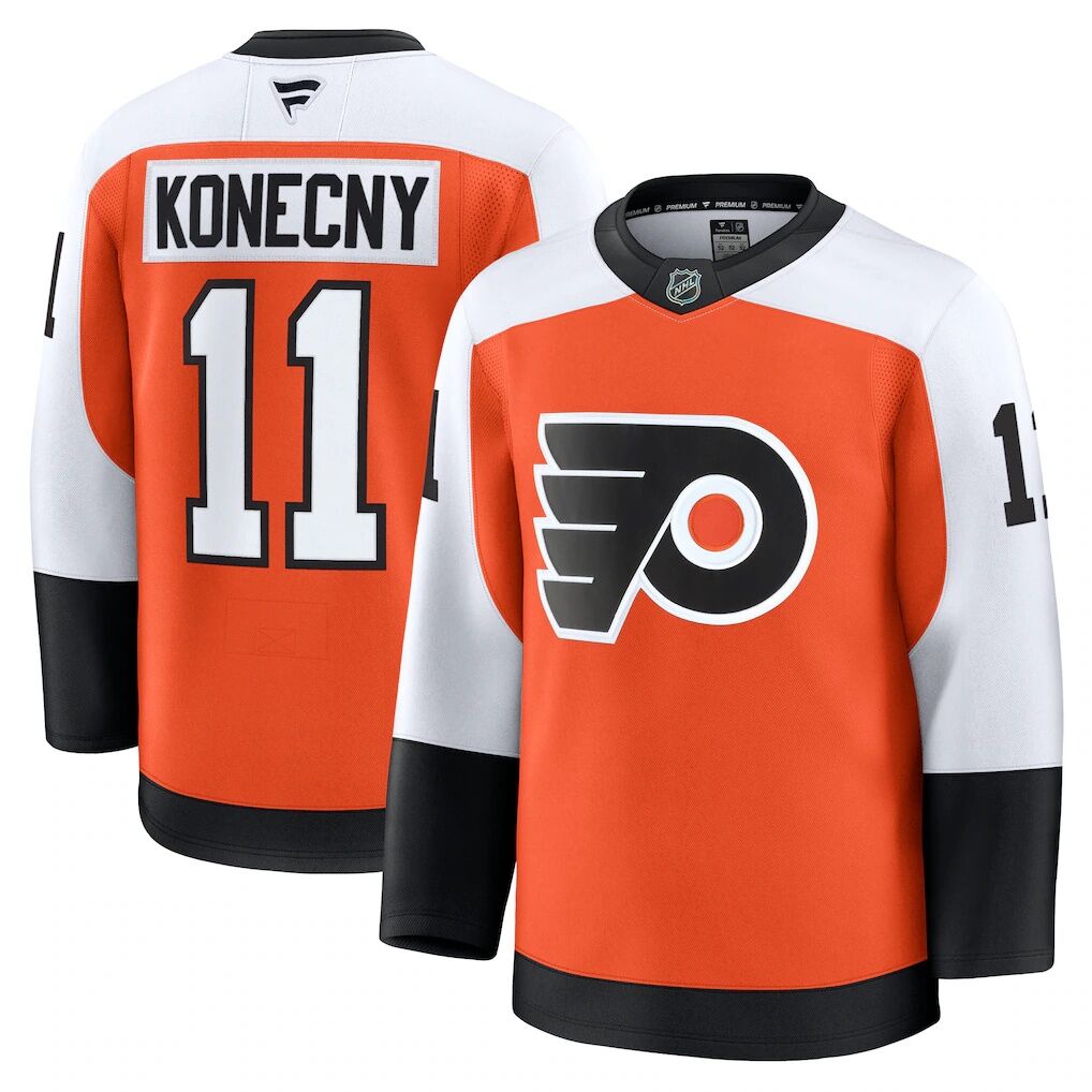 Travis Konecny Philadelphia Flyers Fashion7 Home Premium Jersey - Burnt Orange