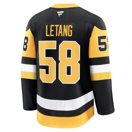 Kris Letang Pittsburgh Penguins Fashion7 Home Premium Jersey - Black - Front View