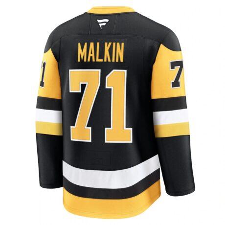 Evgeni Malkin Pittsburgh Penguins Fashion7 Home Premium Jersey - Black - Front View