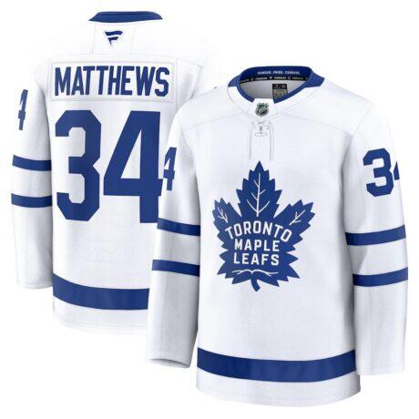 Auston Matthews Toronto Maple Leafs Fashion7 Away Premium Jersey - White - Front View