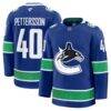 Elias Pettersson Vancouver Canucks Fashion7 Home Premium Jersey - Blue - Front View