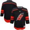 Carolina Hurricanes Youth Home Premier Jersey - Black - Front View