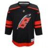 Carolina Hurricanes Youth Home Premier Jersey - Black - Side View